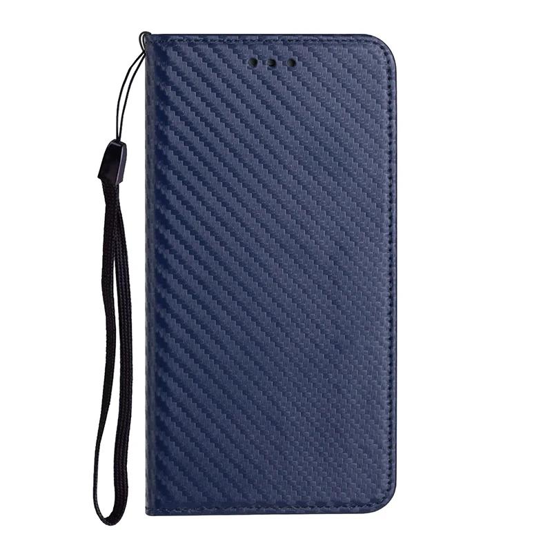 Carbon Fiber Flip Case For iPhone 16E 16 15 14 13 12 11 Pro XR 10 XS Max X 8 7 Plus Card Holder Phone Cover Magnetic Flip Wallet