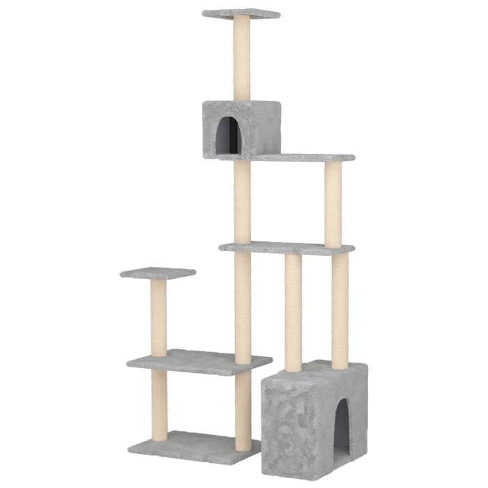 Maison Exclusive - Arbre à chat avec poteaux à griffer en sisal Gris clair
