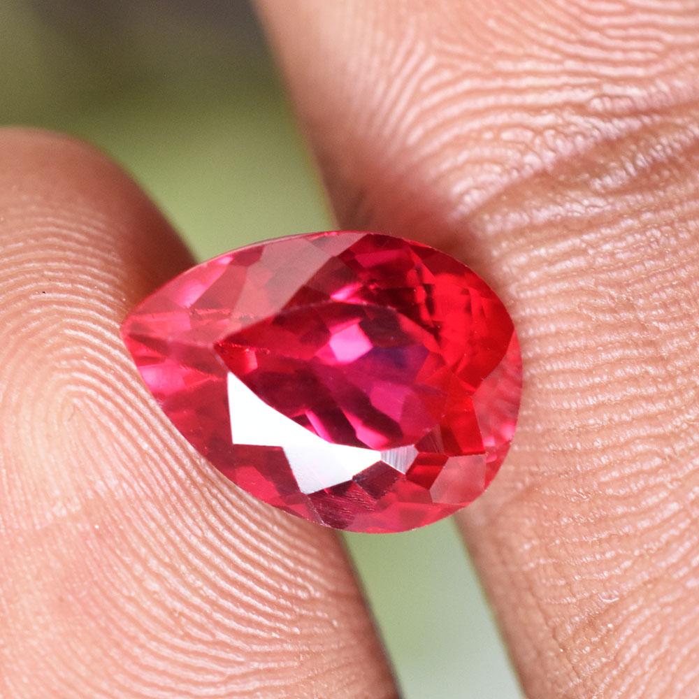 Natural Red Ruby Loose Gemstone 13x9mm Pear Shape for Her/Him for Jewelry Making and Gem Collections