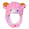 Animal Plush Moving Hat Cartoon Movable Ears Airbag Cap Animal Hat Headgear  Kids Adult Gifts