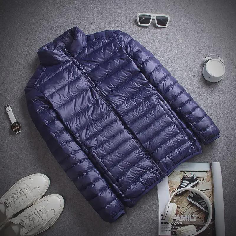 Мужская облегченная куртка-пуховик — распродажа на межсезонье, большой размер, модная и тонкая для зимы.