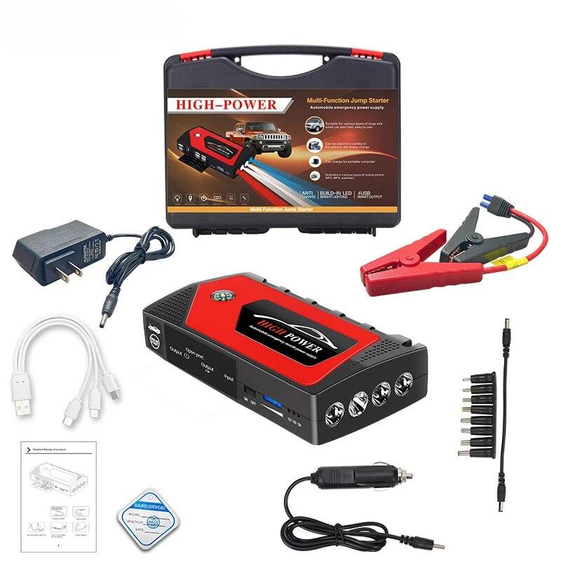 Автомобильное зарядное устройство 12 В, портативный автомобильный стартер, быстрый запуск, автомобильный усилитель, воздушный компрессор для шин