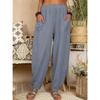Women's Harem Pants Summer Casual Retro Large Size Cotton and Linen Pants Elastic Waist Wide Leg Pants Home Pants