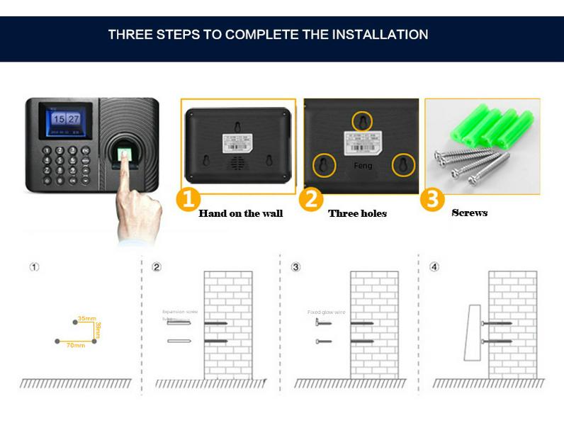 Аппарат учета рабочего времени по отпечаткам пальцев A10 на английском и китайском языках.