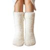 Warm Fluffy Socks Winter Thickened Fuzzy Socks with Elastic Cuffs Solid Color Cozy Sleeping Socks for Indoor Lounging Sleeping