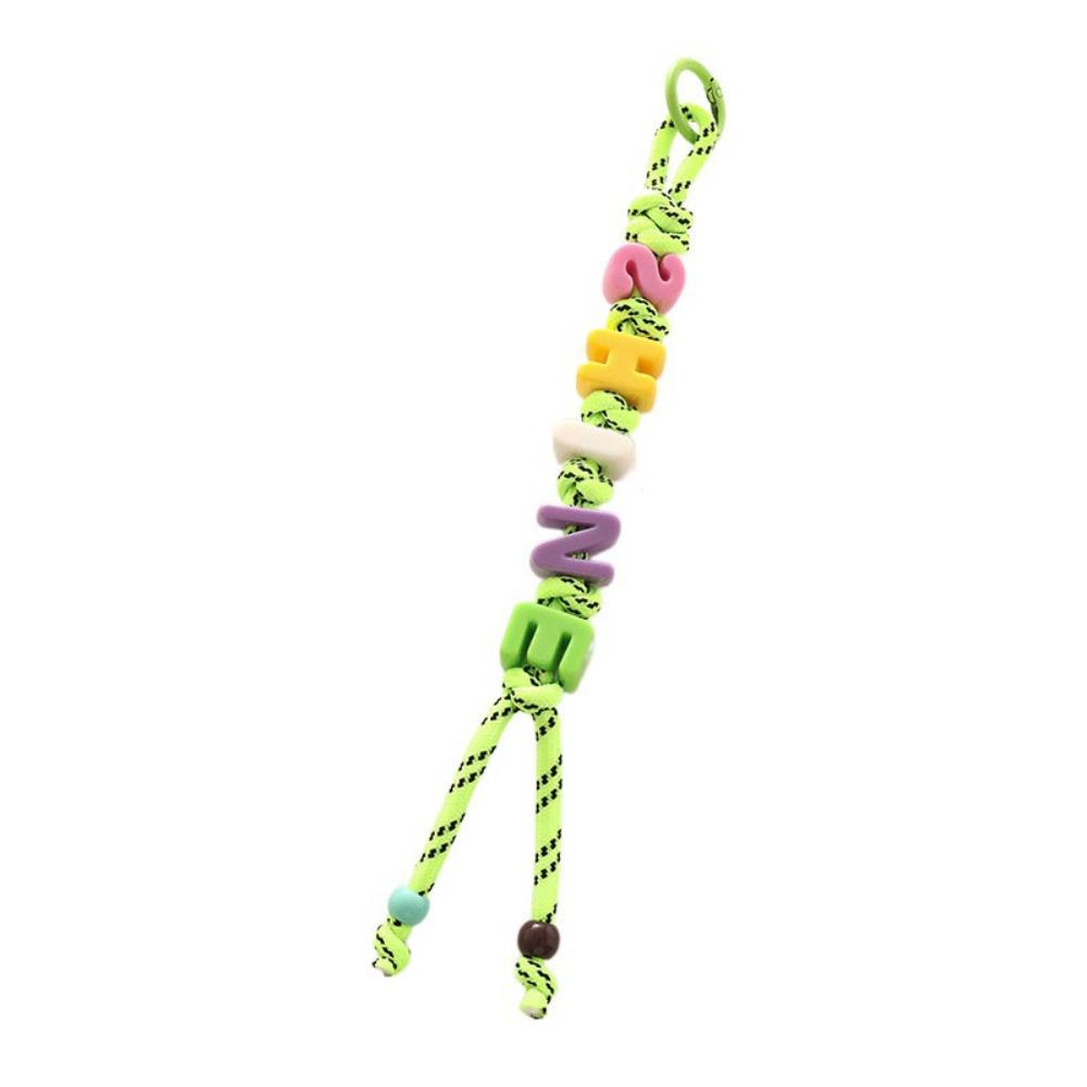 Anti-Lost Mobile Phone Lanyard Colorful Beaded Tassel Pendant Cute Acrylic Beads Keychain Gift