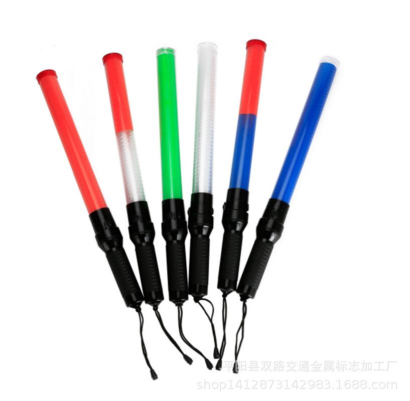 LED Flashing Traffic Warning Baton with Green Battery