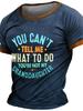 Men Vintage Cowboy 3D Print T-Shirt, Loose Fit Outdoor Streetwear Short Sleeve Top