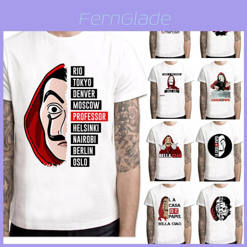 Casa De La Papel T Shirt Money Heist Tv Series Homme Tops House Of Paper Summer