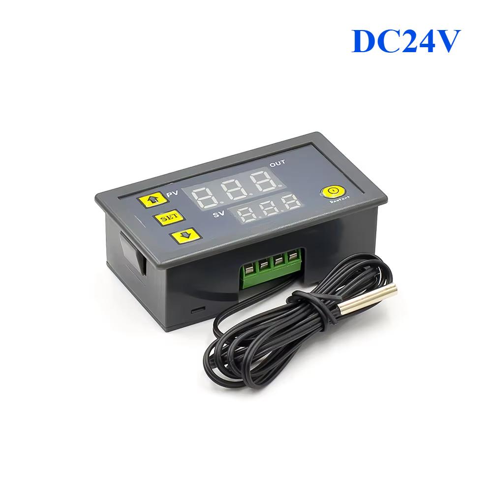 1 шт. W3230 Цифровой терморегулятор DC 12V/24V/AC100-220V, светодиодный дисплей, термостат с переключателем нагрева/охлаждения, датчик NTC