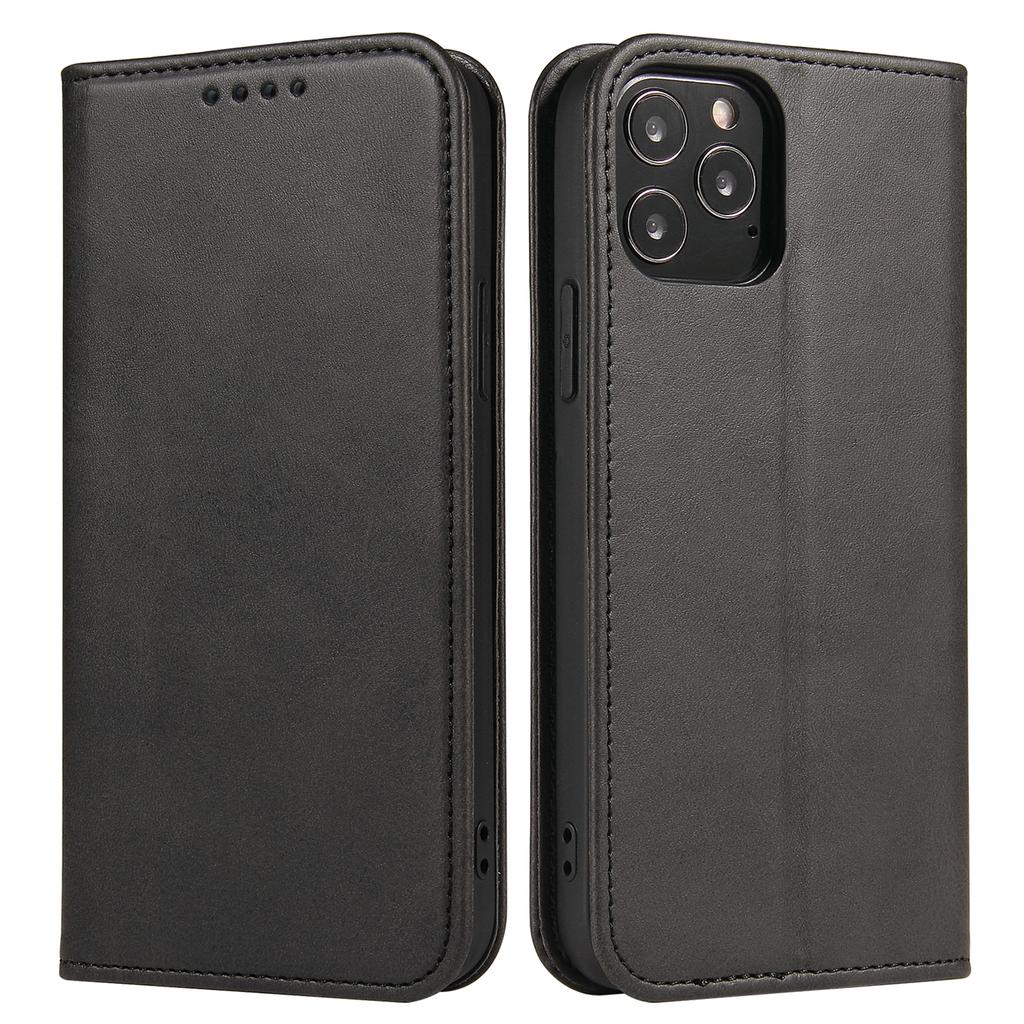 Для iPhone 11 Pro Max 6,5 дюйма Чехол для телефона с текстурой телячьей кожи Чехол-кошелек для телефона Кожаный чехол-подставка с автопоглощением