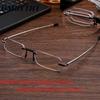Men Women Portable Mini Folding Adjustable Frameless Reading Glasses Lighter Glasses Case Anti-blue Light Presbyopic Eyeglasses