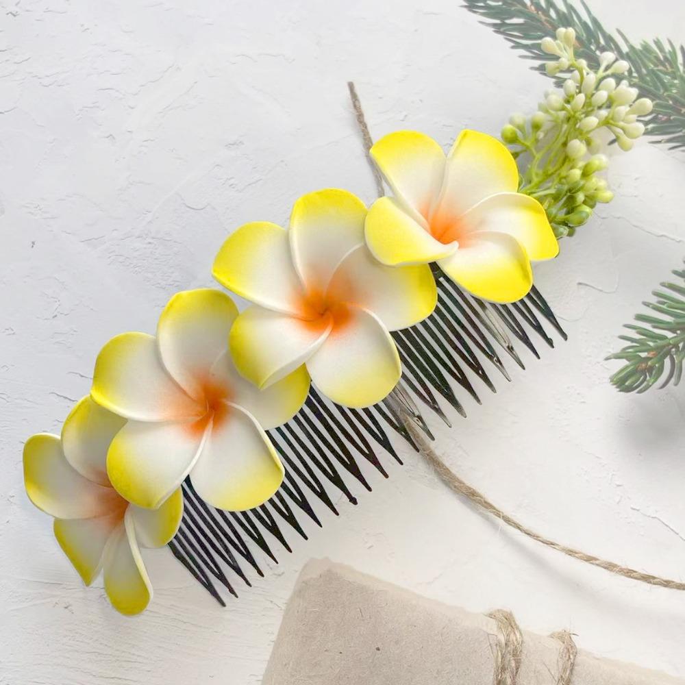 Dai Flower Hairpin Thailand Wedding Bride Accessories Retro Flower Hair Comb  Female Headwear