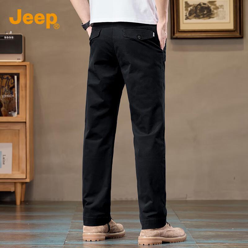 Jeep Men's Straight-Leg Casual Business Trousers