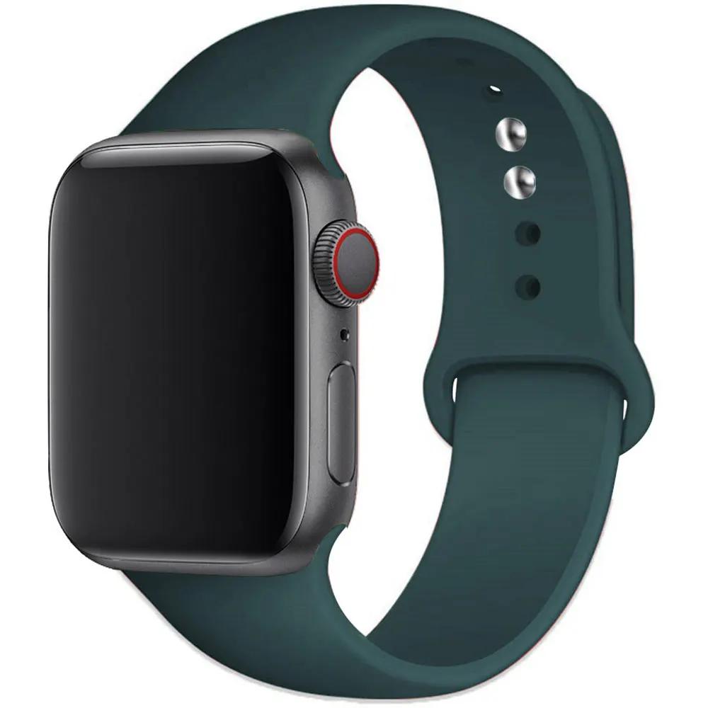 Силиконовый ремешок для Apple Watch Band 44 мм 40 мм 49 мм 45 мм 41 мм 38 мм 42 мм Correa Belt Bracelet IWatch Series 9 8 7 6 5 3 SE Ultra 2