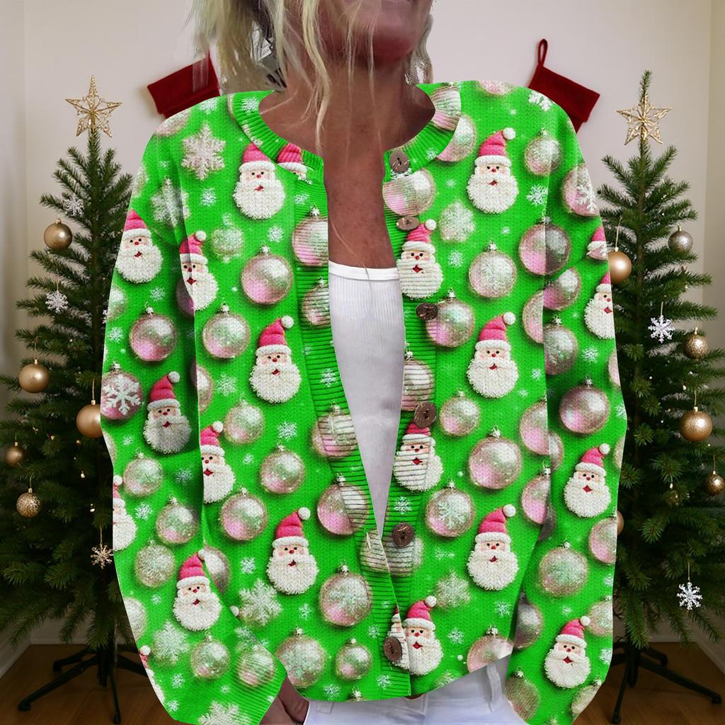 Women'S Christmas Sweater Cute Fun Christmas Sweater Fall And Winter Long Sleeve Knitted Sweater