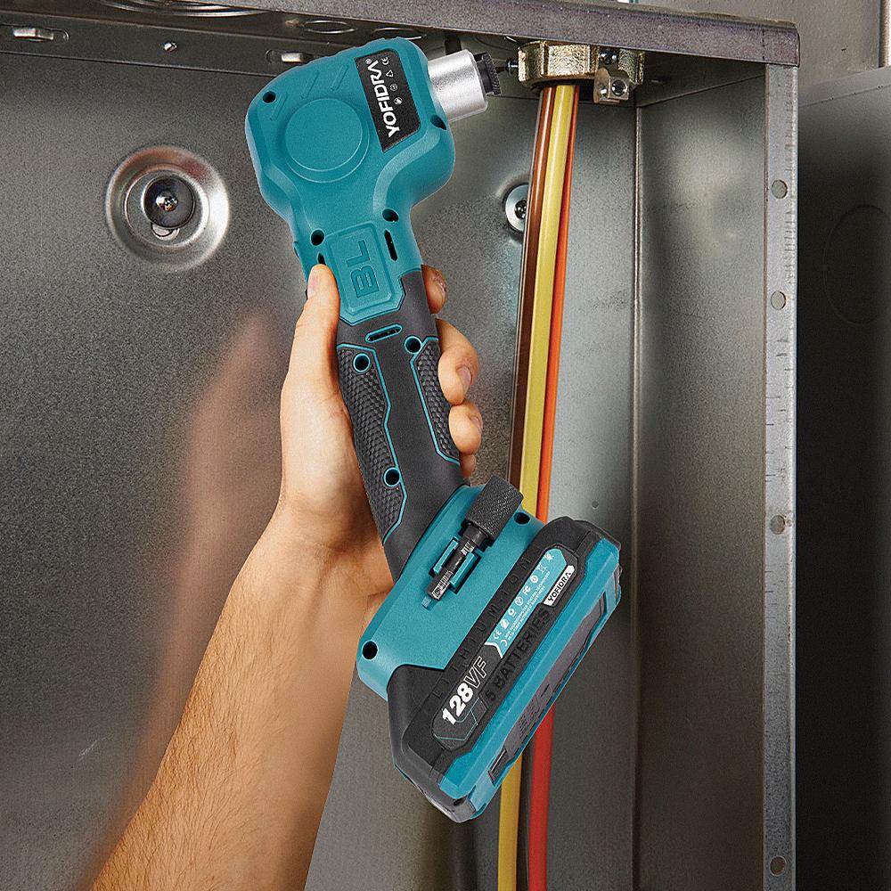 Yofidra Бесщеточный электрический шуруповерт многофункциональный беспроводной эффективный ударный дрель электроинструмент для аккумулятора Makita 18 В