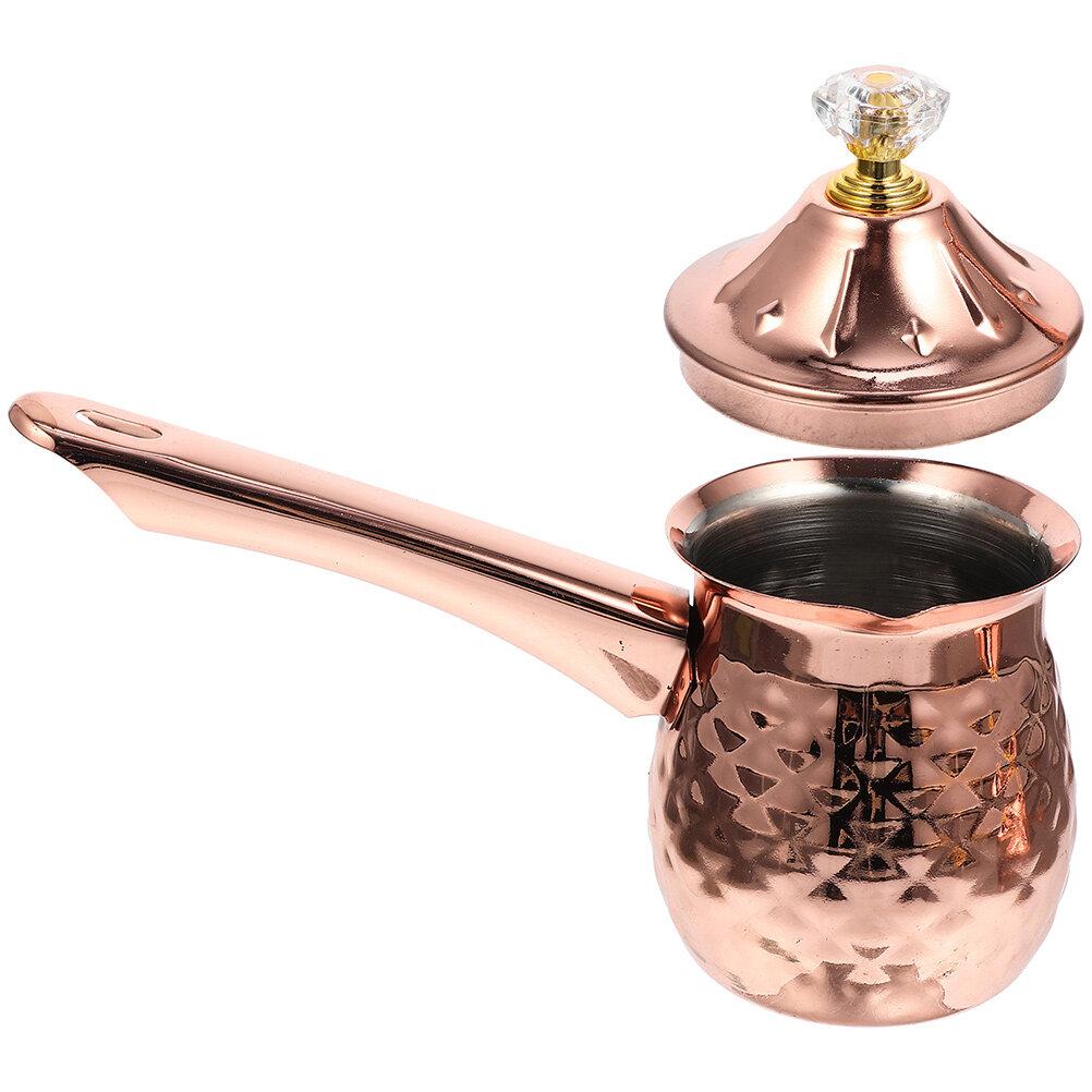 Индукционная плита Бытовая молочная кастрюля из нержавеющей стали для приготовления напитков на стороне кофе