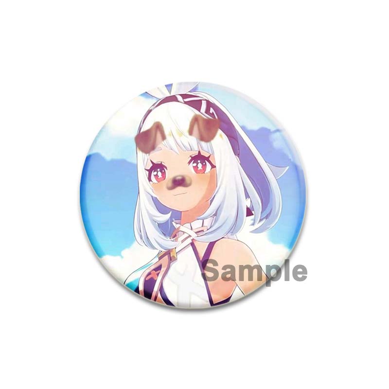 Anime Game Genshin Impact Mualani Soft Button Pins Character Kinich X Mualani Fanart Brooch Handmade Badge Fans Collection Gifts