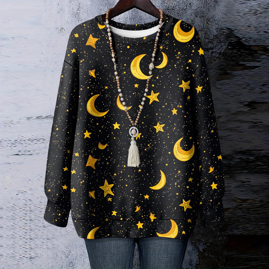 Женская футболка с цветочным принтом, круглым вырезом и длинными рукавами, свитшот