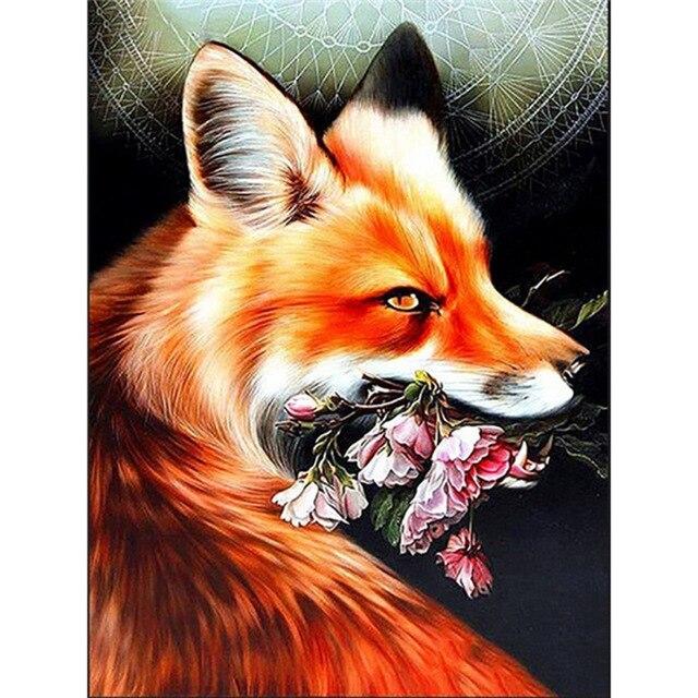 5D алмазная живопись лиса животное Алмазная вышивка крестиком Новое поступление полная квадратная круглая алмазная мозаика картина домашний декор