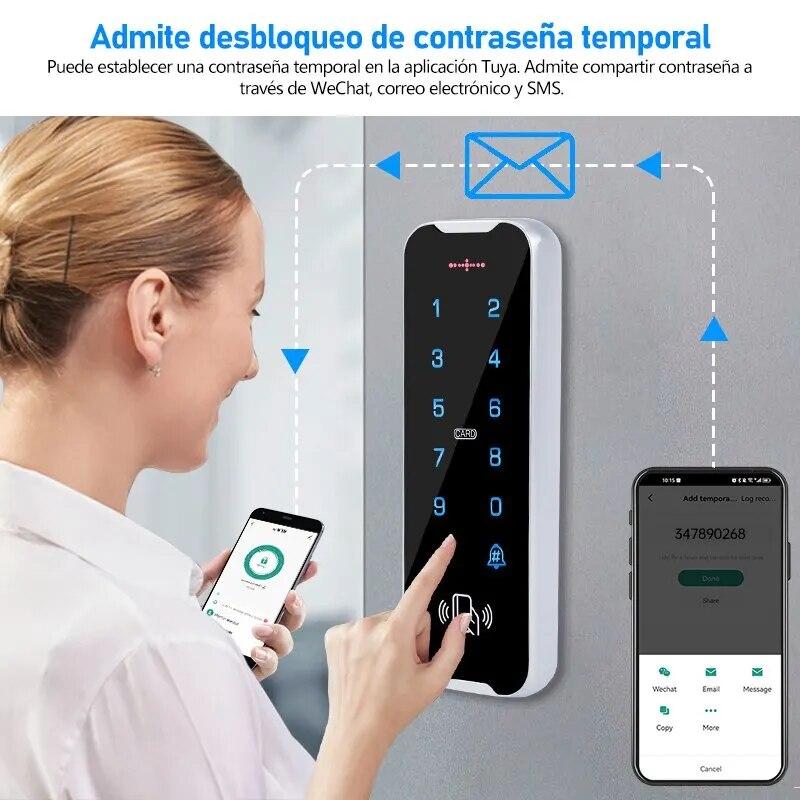 IP68 полностью водонепроницаемая RFID-клавиатура контроля доступа, металлический корпус, 125 кГц, кард-ридер, металлический сенсорный контроллер, дверной звонок Wiegand26/34