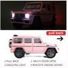 1/24 масштаб Benz G63 AMG модель автомобиля, игрушечный автомобиль из цинкового сплава со звуком и светом для детей, подарок для мальчиков и девочек