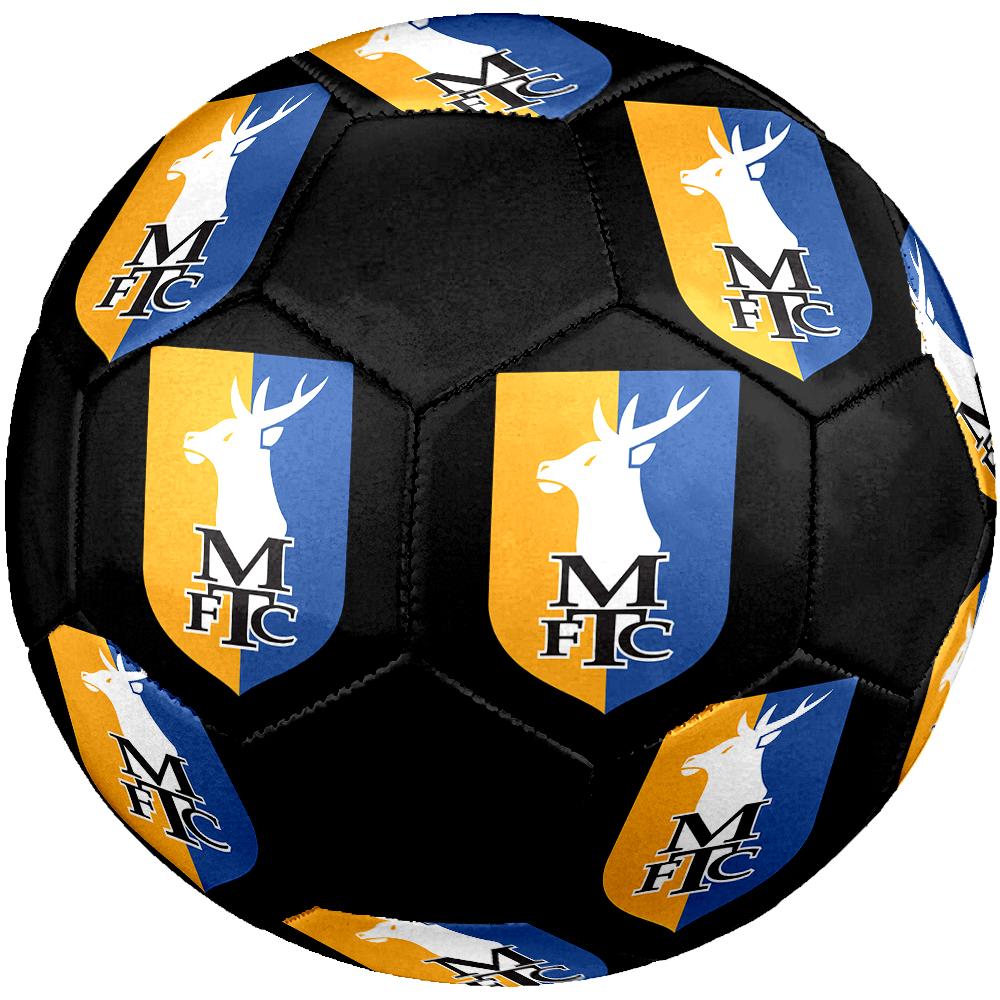 Футбольный мяч Mansfield Town FC, размер 5, разноцветный, подходит для всех возрастов, сшит на машине, материал ПВХ, соревновательного уровня, прочный и с высоким отскоком