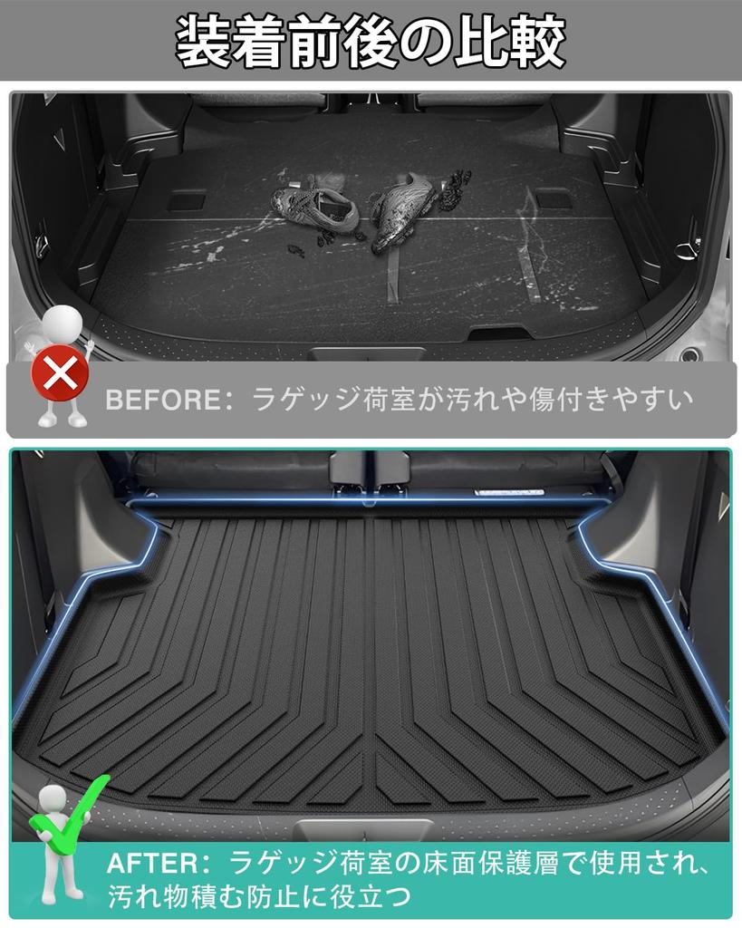 Mixsuper 3D Luggage Mat for Toyota New Sienta MXPL10 Series Luggage Trunk Gasoline Toyota Sienta 2022 3D Molded Cargo TPE Luggage Sienta Custom Easy