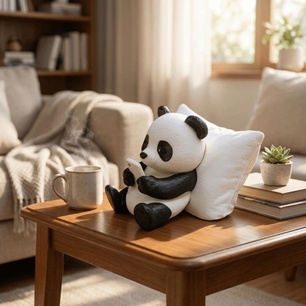 Креативная фигурка ленивой панды, 3D-печатная статуэтка панды, милая скульптура панды, украшение для интерьера автомобиля