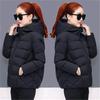Black Fashion Puffer Coats Winter Hooded Cotton Coat Loose Jackets Women Short Down Cotton Jacket Casual Female Outwear