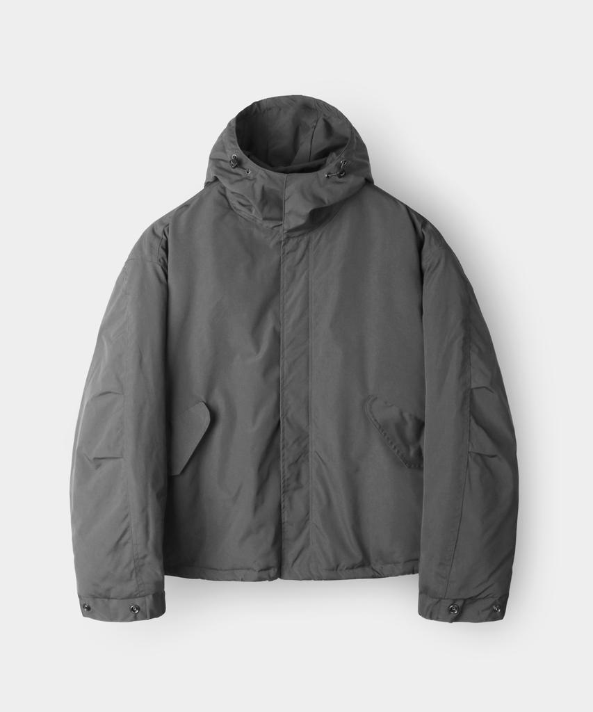 Короткая стеганая куртка Indust Puffer с капюшоном_Угольный
