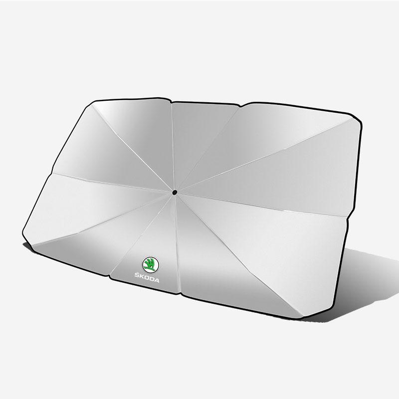 1Pcs Car Windshield Sunshade Umbrella Protector Parasol Foldable For Skoda Octavia Superb Rapid Kodiaq Karoq Fabia Kamiq Roomster Citigo