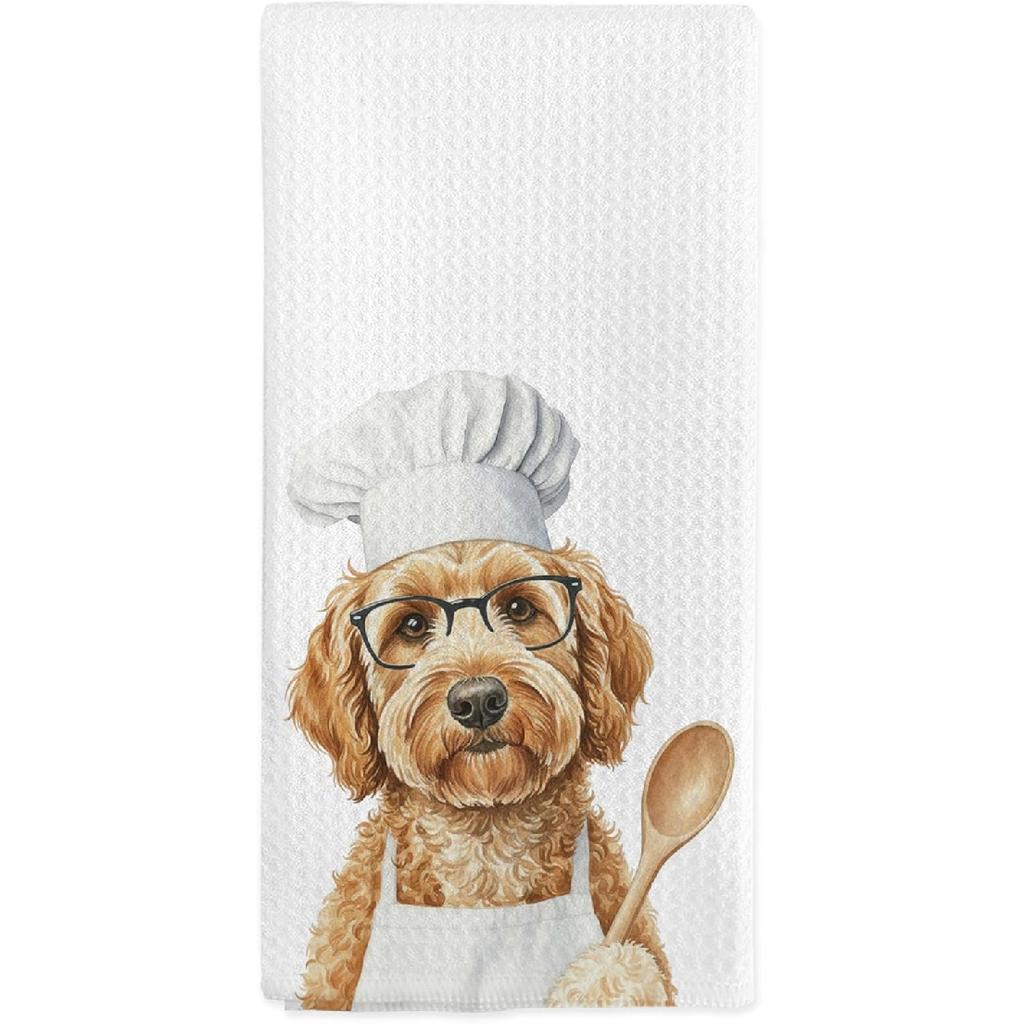 Orange Tabby Cat Kitchen Towels, Orange Tabby Cats Gifts for Women Cat Lovers, Funny Cats Chef Hand Dish Tea Towels for Kitchen Decor, 16x24 Inch