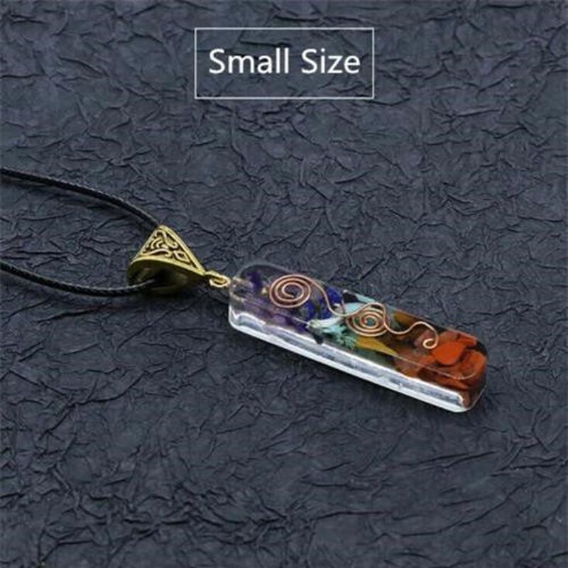 Энергетический кулон- амулет "7 чакр" из оргонита и меди