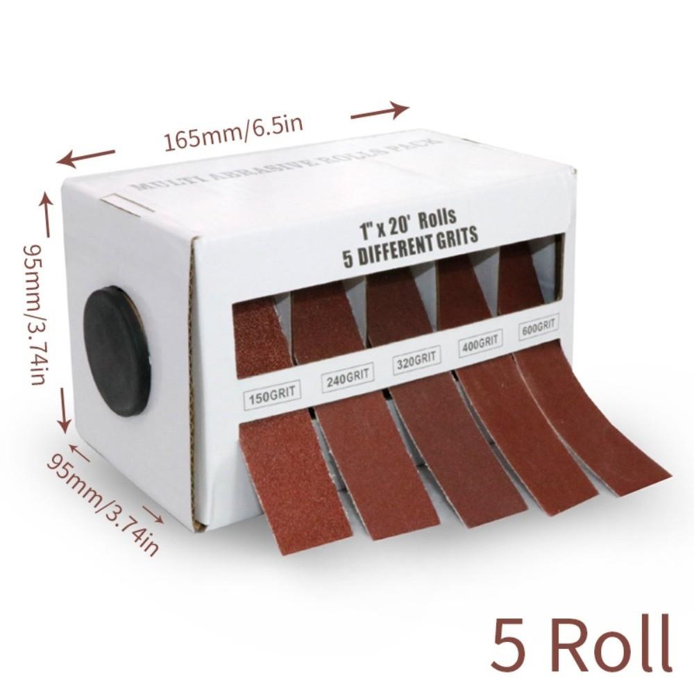 4/5/6 rolls with Dispenser Cloth Rolls Metal Emery Cloth Alumina Sandpaper Wall Surfaces