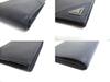 Authentic PRADA Navy blue Leather Bifold Wallet Compact Wallet #a691  Open box