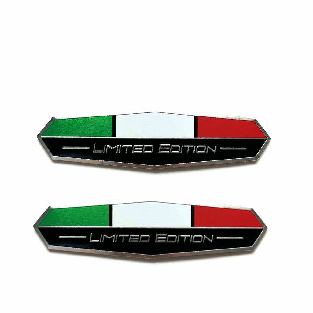 Limited Edition Italy National flag Aluminium Adhesive Emblem Rear Trunk Badge Fender Sticker Body Decal car emblem