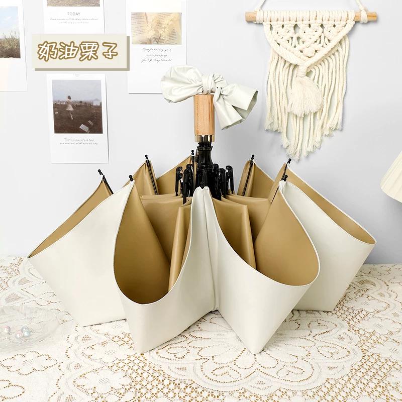 32-Bone Manual Umbrella Men's Good-looking Sun Umbrella Sun Protection UV Protection Umbrella Female Student Rain Or Shine Dual-Use