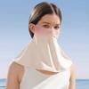Летняя маска для лица из ледяного шелка, градиентного цвета, обертывание для шеи, модная маска-вуаль от солнца для женщин