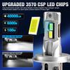 2 шт. 40000 лм H4 H7 Светодиодные лампы для фар Беспроводные Turbo H11 LED H8 9005 HB3 9006 HB4 100 Вт Автомобильные противотуманные фары Ближний/дальний свет Фара Автоматический Plug&Play Лампа 6000K