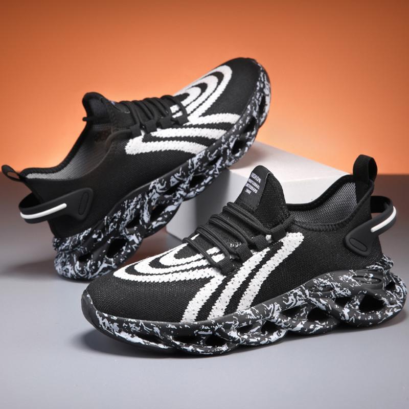 Мужская спортивная обувь большого размера, легкая сетчатая летняя беговая удобная дышащая плоская амортизирующая обувь для ходьбы на открытом воздухе для мужчин