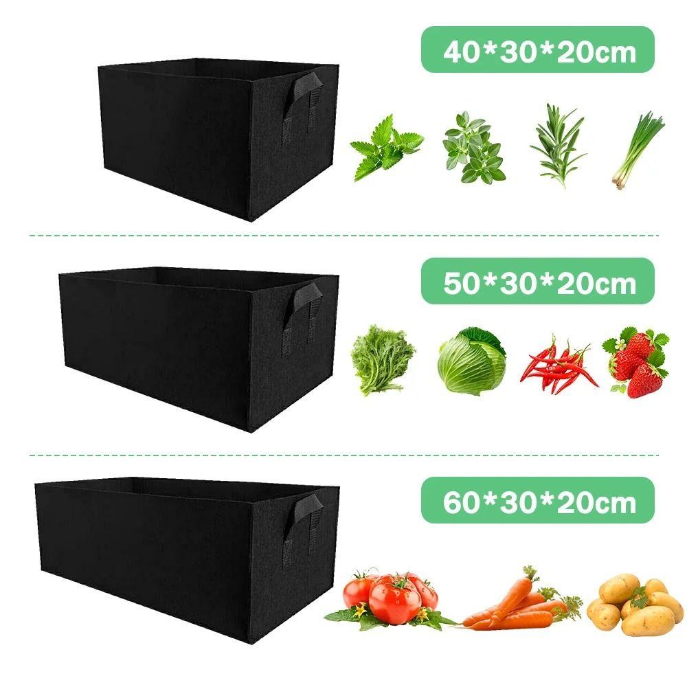 Multi-size Grow Bag Felt Planting Container Durable Plant Nutrition Bag Outdoor