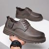 Мужская обувь новая повседневная кожаная обувь мужская деловая универсальная кожаная обувь модные рабочие ботинки мужская британская повседневная обувь