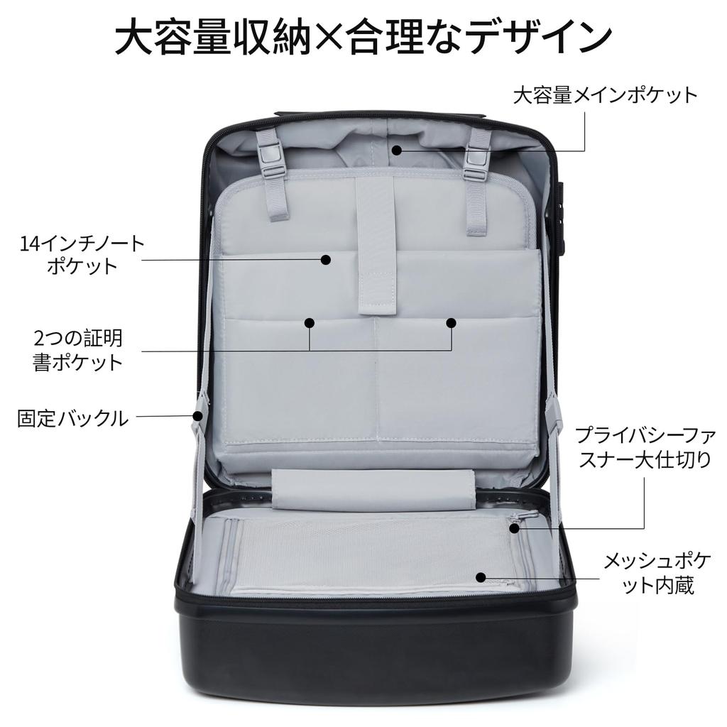 Carry S and Small Carry Silent for 2 Nights and 3 Casters That Can Rotate Sturdy and PC Material [Hanke] 16-inch Case, Size, Ultra-light Suitcase,