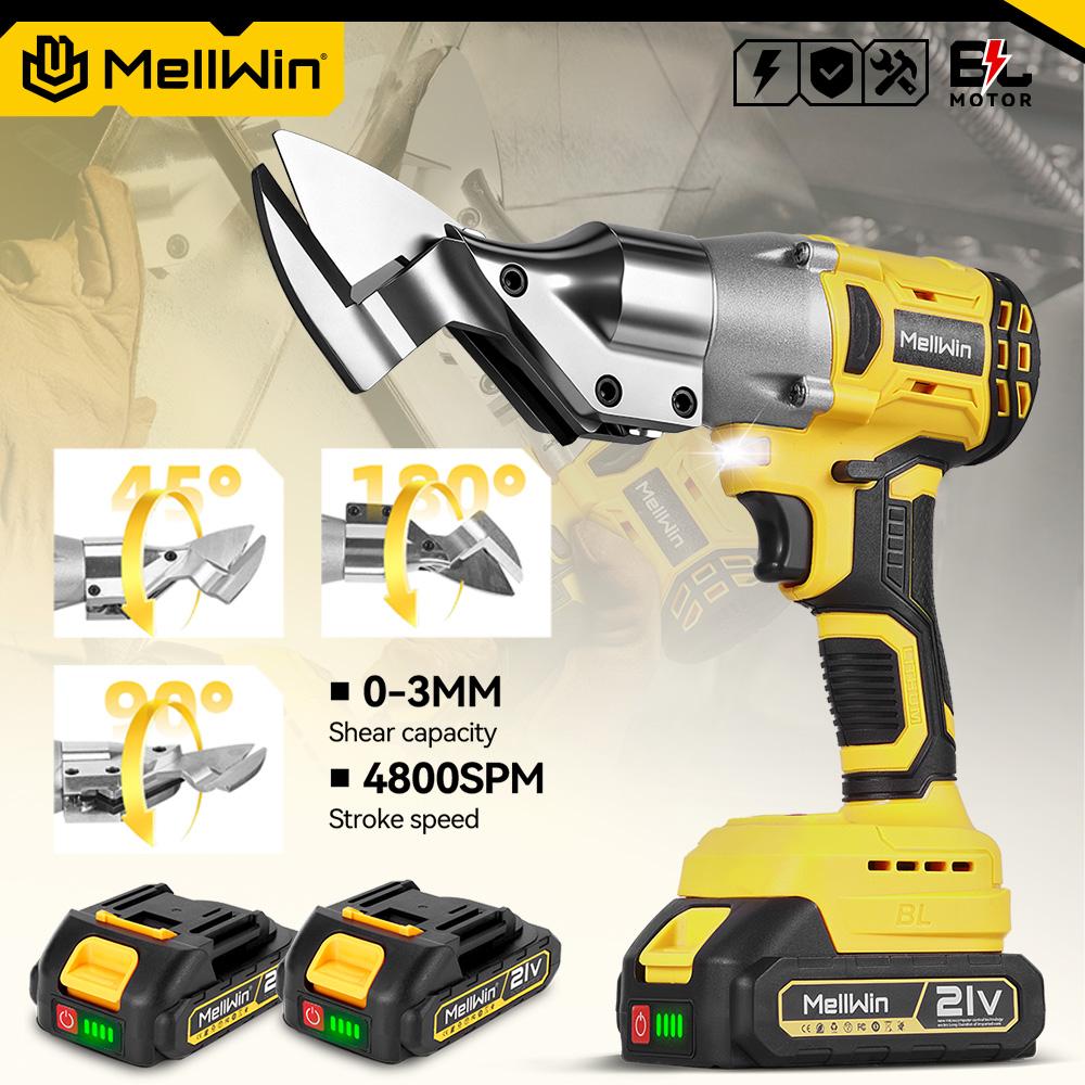 MELLWIN 1800 Вт Бесщеточные Электрические Ножницы Аккумуляторные Электрические Ножницы по Листовому Металлу Домашние Многофункциональные Ножницы Инструменты Для Аккумулятора Makita 18 В Штифтовое Крепление