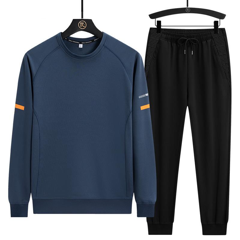 Men's Spring and Autumn Sports Suit Long Sleeve + Long Pants 2 Piece Set