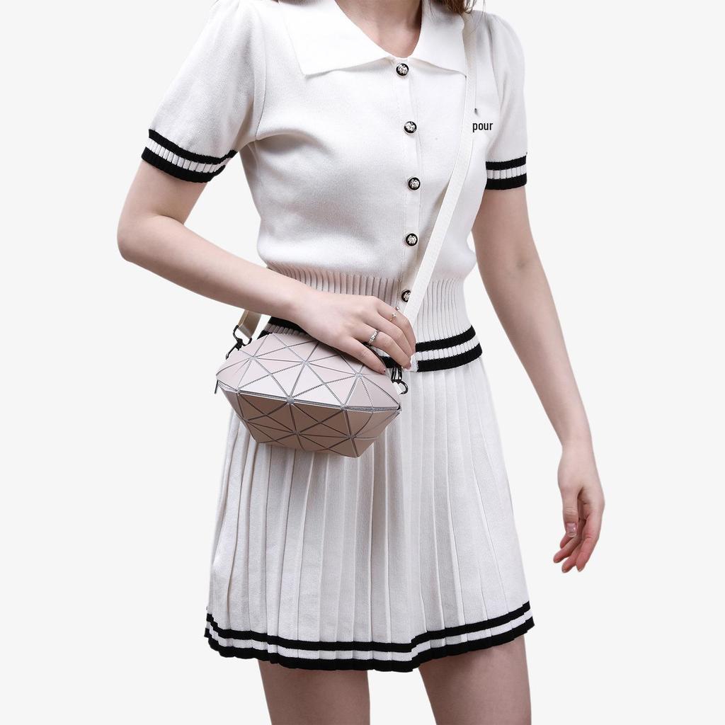 2025 Геометрическая ромбовидная сумка кроссбоди-ракушка с кошельком для монет