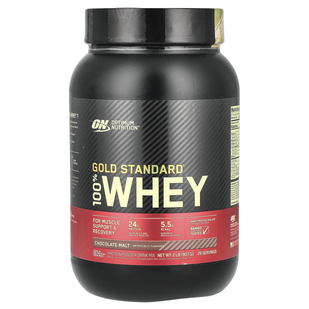 Optimum Nutrition Gold Standard 100% Whey, Chocolate Malt, 2 Lbs (907 G)