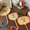 Hand-cranked Pu Fan Bamboo Craft Fan New Handheld Fan  Home Decor